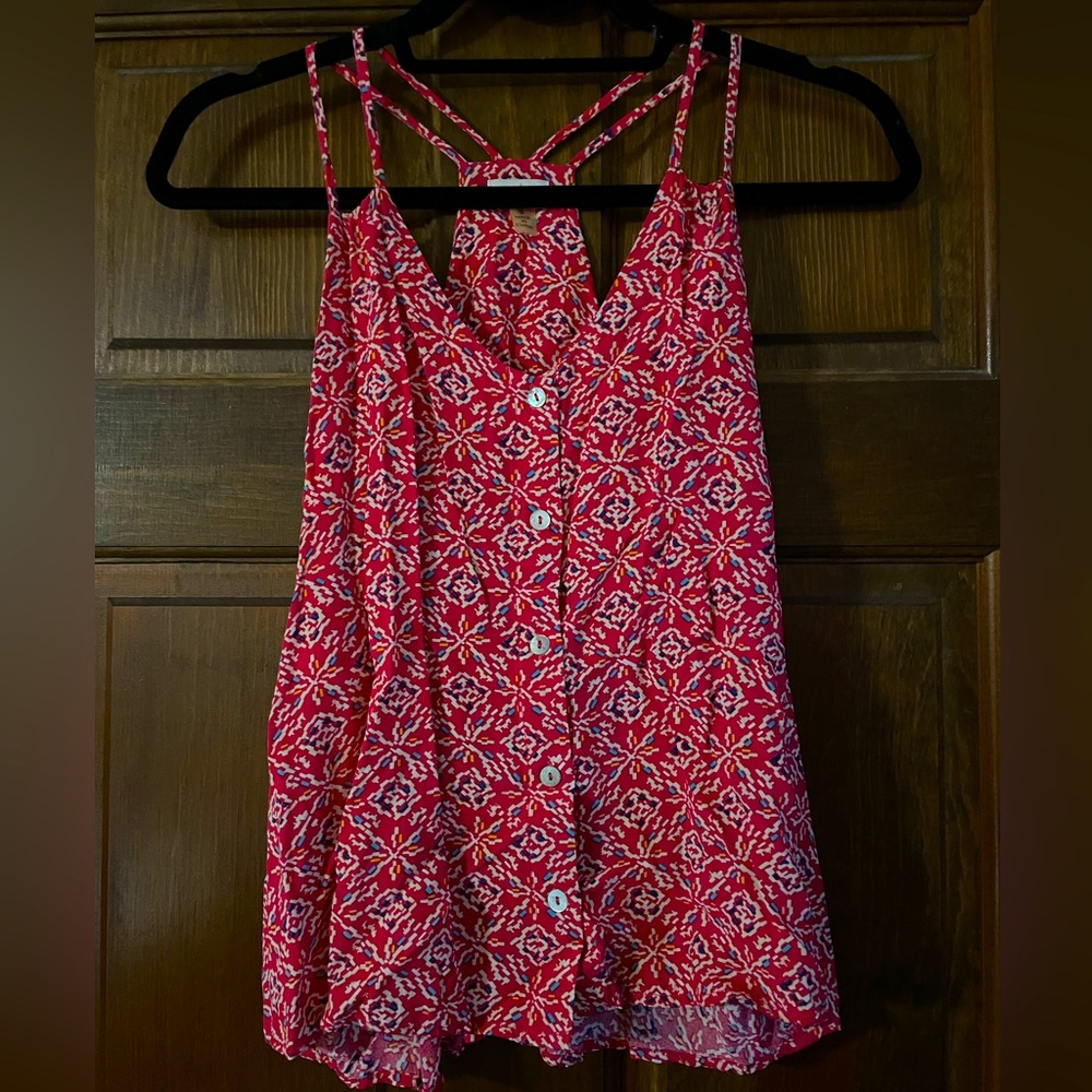 Pixley Hot Pink Patterned Tank